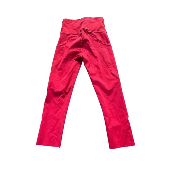 Lululemon Fast Free Crop II 19" Womens High-Waisted Leggings Size 2 W6BCUS Red - Picture 9 of 11